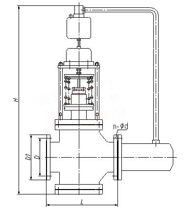 自力式調節閥（重油）外形（xíng）尺寸圖