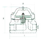 CS47H可（kě）調雙（shuāng）金屬片式蒸汽疏水閥外形尺寸圖