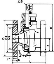 X43T-1.0二通銅芯旋塞（sāi）閥（fá）外形尺寸圖