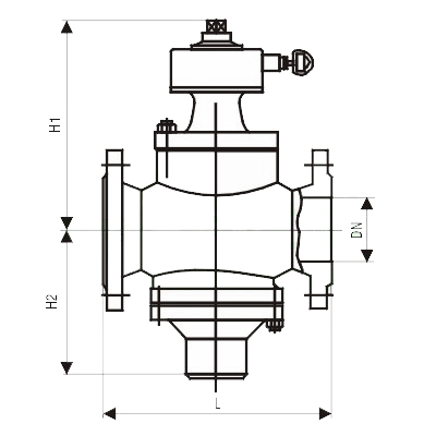 ZL47F自力式流量平衡閥（fá）(帶鎖)外形（xíng）尺寸圖